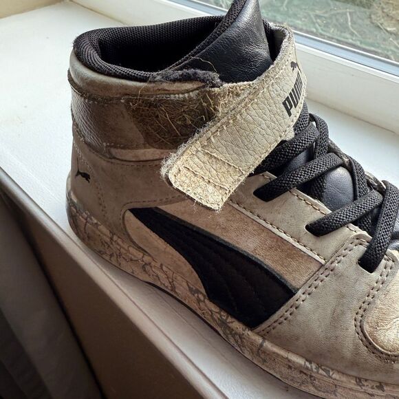 Puma Kids High-Top Sneakers sz 2.5 good dirty condition - Picture 3 of 9